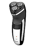 Електробритва Gemei GM 7300 - Бритва акумуляторна роторна з тримером, фото 5