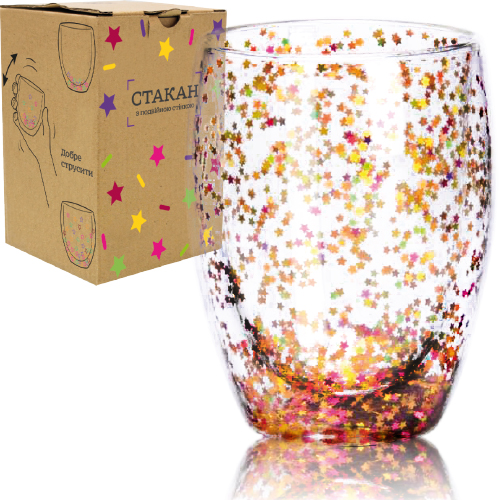Стакан з подвійними стінками 350мл Супер зірка