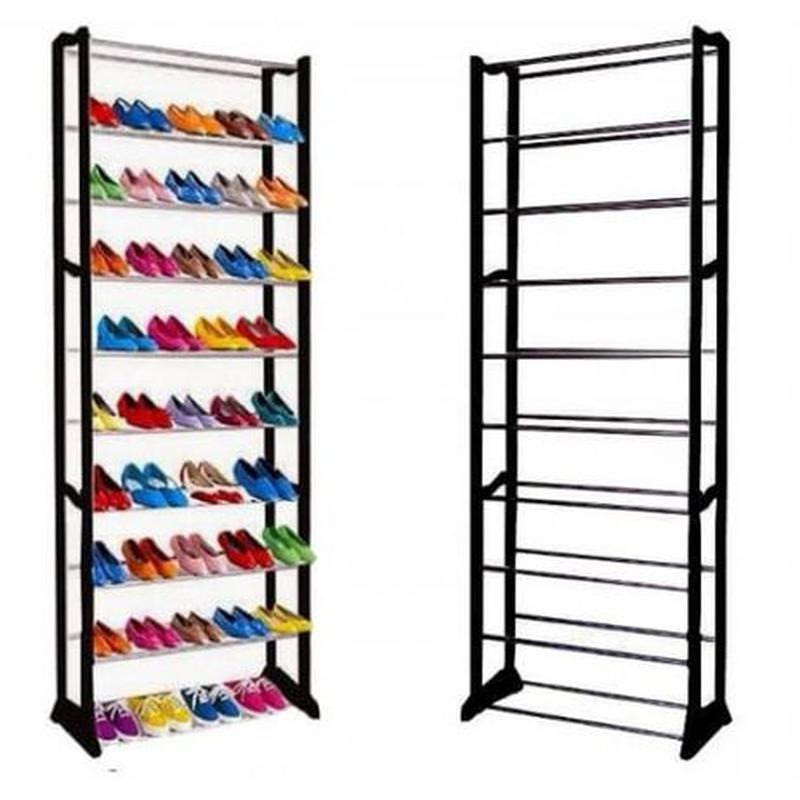 Полиця для взуття на 30 пар Amazing Shoe Rack 51x24x140 см Чорна