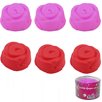 20089 Набір форм для випічки Трояндочка 6 шт 6,5*3 см