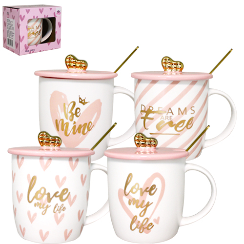 20613 Чашка з кришкою і ложкою 360мл Mon Amour