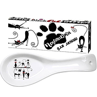 3653-12 Підставка для ложок 'Чорна кішка' (довжина 23см, h-2,5 см) (60)