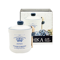 700-04-12 Банку для меду з дерев'яною ложкою 'Імперія' (13*12см, про-м 450мл) (48)