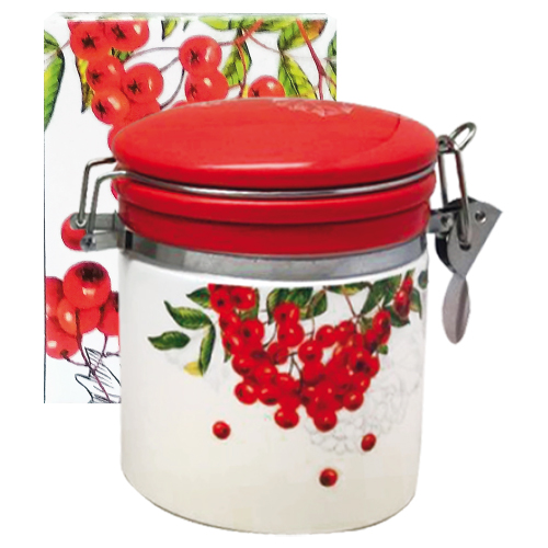 630-14 Ємність для сипучих продуктів 0,5 л 'червона Калина' (h-10см, d-9,5 см)