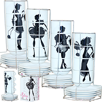 021-08-02 Набір 4 чашки+4 блюдця (чашка-360мл, блюдце-16см)