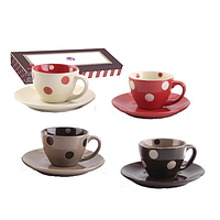 1533-12 Набір кавовий 12 пр. 'Твіст' (чашка - 90 мл; блюдце - d-12 см)