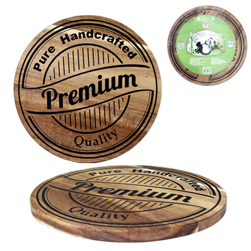 8857 Дошка обробна Premium quality кругла (акація) 20*20*1,5 см