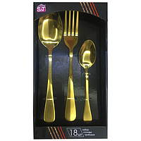 30502-22 Набір столових приладів 18шт (6 виделок, 6 ложок, 6 десертних ложок) Golden Family-2