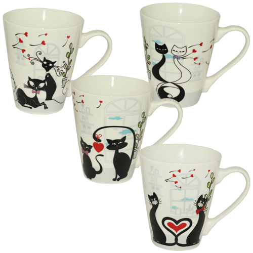 4160-12 Чашка 300мл Закохані коти