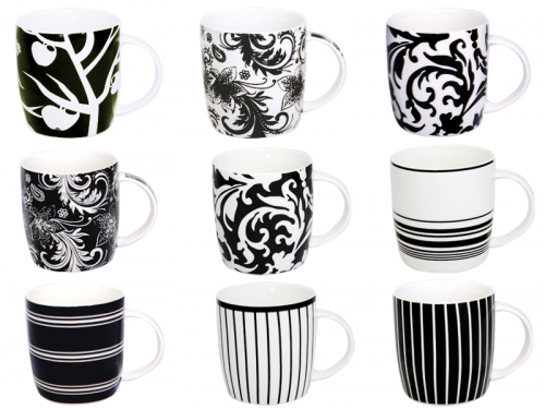 2183 Чашка 360 мл Біле і Чорне