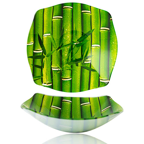 393-3 Салатник квадр 6,5' - 16см (Свіжий бамбук)