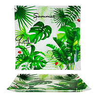 306 Тарілка квадрат 8' - 20см (Листя)