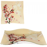 307 Тарілка квадрат 10'-25 см Елегант (Квітуча Вишня)