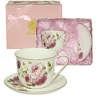 2042 Чашка з блюдцем Бант (500мл, бл.16,5 см)