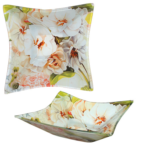 384 Салатник квадратний 6-15,5 см(Квітуча яблуня)