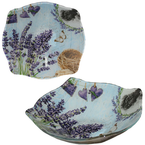 393 Салатник квад. з коло.краями 7-16см (Прованс)