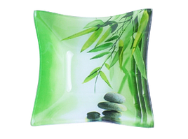 384 Салатник квадратн.малий. (15,5*15,5*5см) (Зелений бамбук)