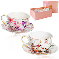2047 Чашка з блюдцем 2пр (чашка 250мл, блюдце-14,5 см) Райський сад