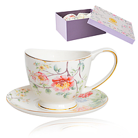 2360 Чашка з блюдцем 2пр (чашка-320мл, блюдце-15см) Магія кольорів