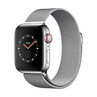 Ремінці, ремінець, браслети для apple watch, iwatch milanese loop, міланська петля 38/40/42/44 мм сріблястий