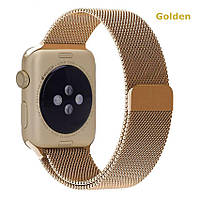 Ремінці, ремінець, браслети для apple watch, iwatch milanese loop, міланська петля 38/40/42/44 мм золотистий