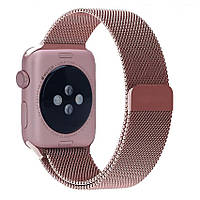 Ремешки, ремешок, браслеты для apple watch, iwatch milanese loop, миланская петля 38/40/42/44 мм розовый