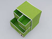 Шкафчик-органайзер на 3 отделения зеленого цвета Ш 30*Д 28*В 22 см