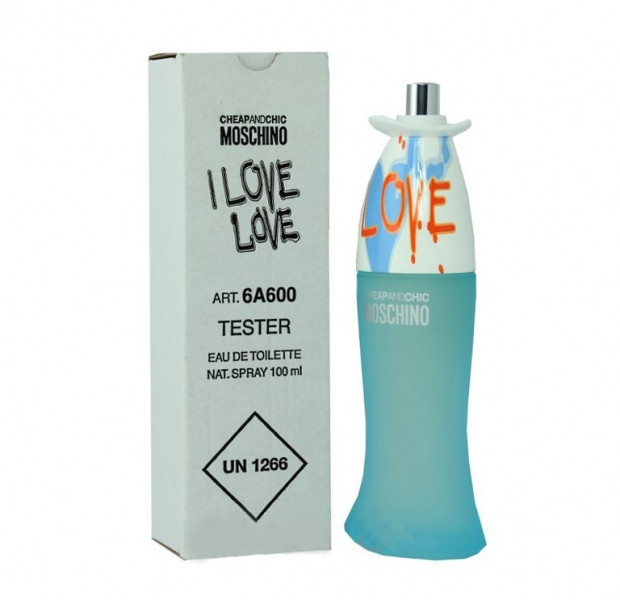 Тестер туалетна вода жіноча Moschino Cheap and Chic I Love Love (Москіно Ай Лав Лав) 100 мл