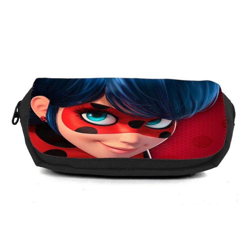 Шкільний пенал Леді Баг 002 (Lady Bug) органайзер універсальний (LB-002-blc) чорний, фото 1