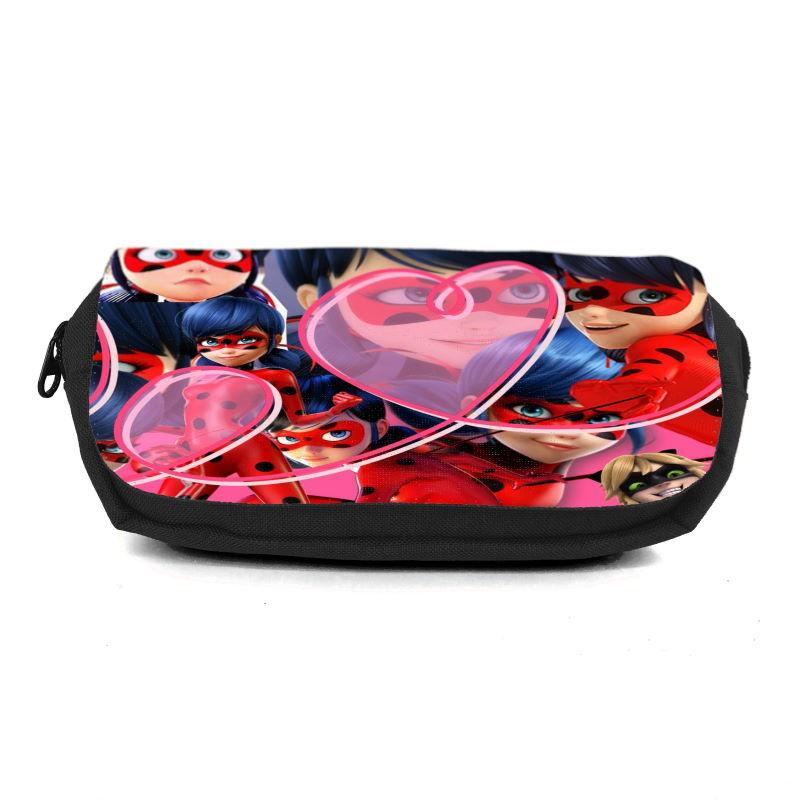 Шкільний пенал Леді Баг 003 (Lady Bug) органайзер універсальний (LB-003-blc) чорний, фото 1