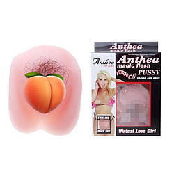 Мастурбатор вагіна і анус з лобковими волоссям і вібрацією