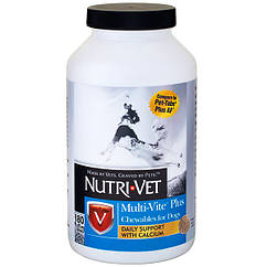 Nutri-Vet Multi-Vite Plus НУТРІ-ВЕТ МУЛЬТИ-ВІТ ПЛЮС вітаміни для собак, жувальні таблетки