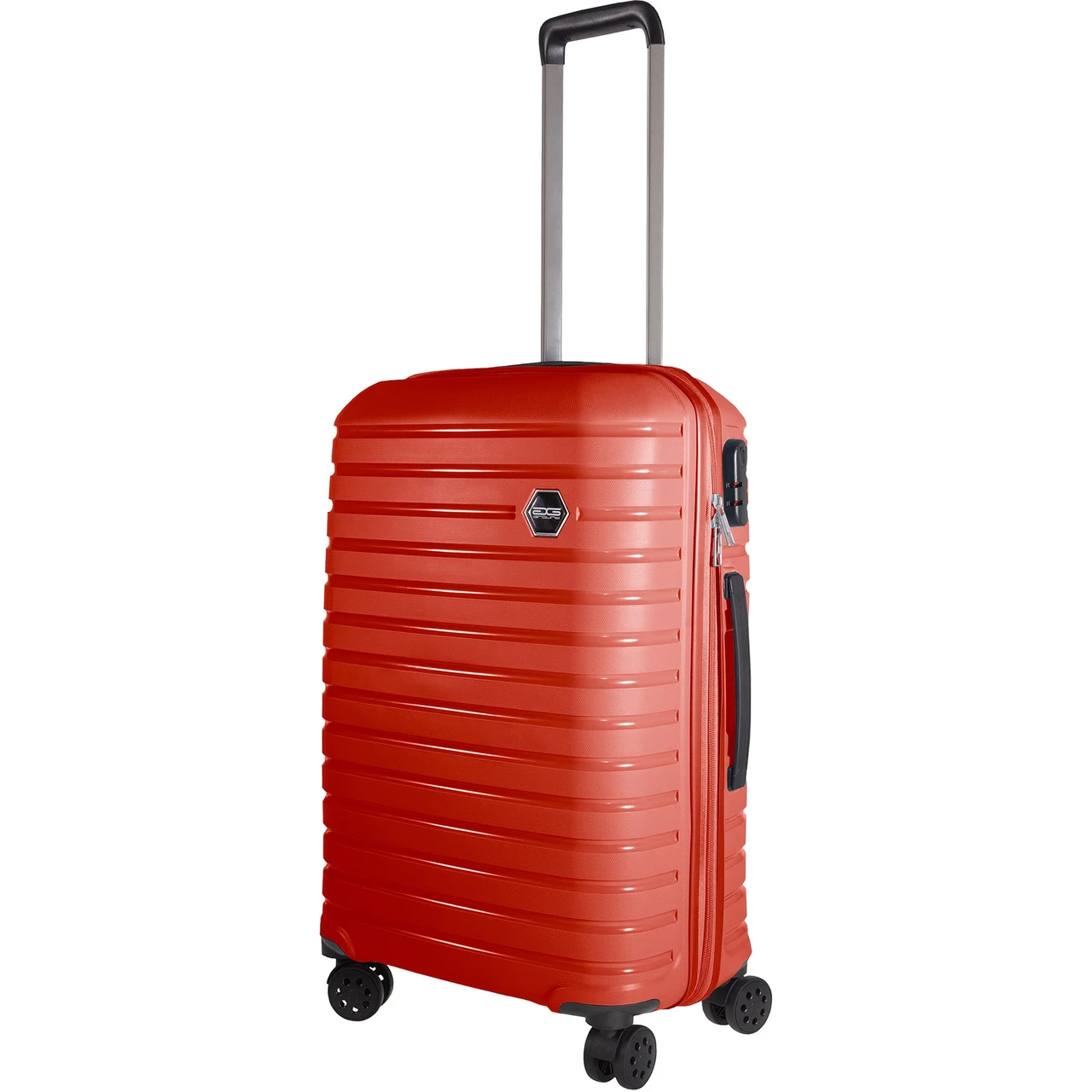 Дорожній середній пластиковий чемодан на колесах GROUND Vanille 1GR0106633M;010 Червоний