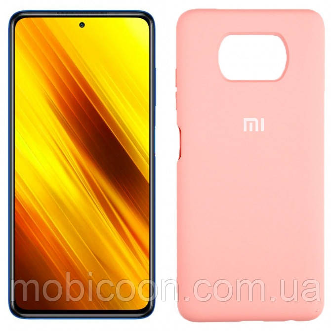 Чохол Silicone Case full для Xiaomi Poco X3 Pink Sand, фото 1