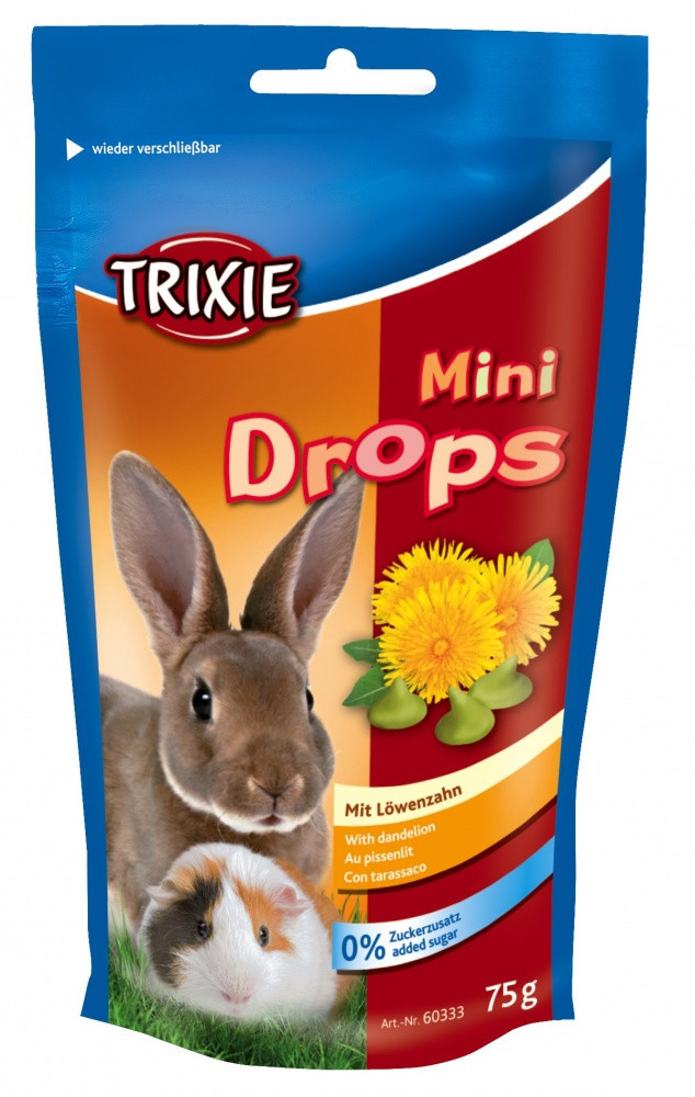 Витамины Trixie Mini Drops для грызунов с одуванчиком, 75 г - фото 1 - id-p1480995966