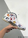 Nike Air Foamposite One NBA білі з логотипами НБА баскетбольні кросівки чоловічі, фото 4
