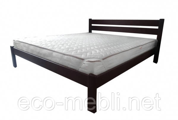 Ліжко Класік Темний Горіх,біле 160*200 сосна Неман, фото 1
