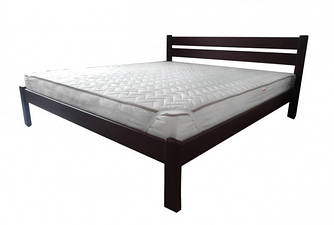 Ліжко Класік Темний Горіх,біле 160*200 сосна Неман