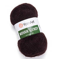 YarnArt MOHAIR TRENDY (Мохер Тренді) № 123 шоколад (Пряжа мохер, нитки для в'язання)