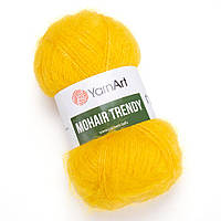 YarnArt Mohair Trendy (Мохер Тренди) № 136 желтый (Пряжа мохер, нитки для вязания)