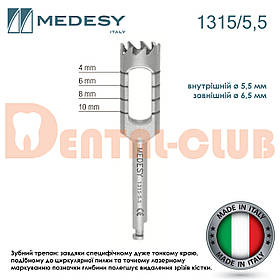Трепан для кутового наконечника для кісткових блоків, діаметр 5,5 мм – 6,5 мм, Medesy 1315/5,5