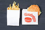 Куточок для гамбургерів паперовий білий 150*130 мм, упаковка 1000 шт, фото 4