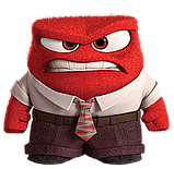 Головоломка м'яка іграшка Листів 22 см Inside Out Plush Anger, фото 6
