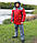 Зимовий робочий костюм "Шторм" оксфорд червоний з сірим, фото 2