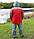 Зимовий робочий костюм "Шторм" оксфорд червоний з сірим, фото 3