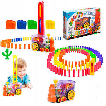 Дитяча іграшка Паровозик з доміно Domino Train 955-1A / Дитячий конструктор-поїзд