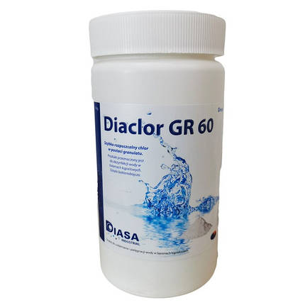 Хлор для басейну в гранулах Diaclor GR 60, шок хлор для басейну, 1 кг - DIACLOR, фото 1