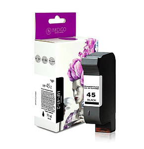 Сумісний картридж Inkdigo™ HP 45 Black (C51645AE), чорнильний, чорний, 42 ml (HP-45-2).