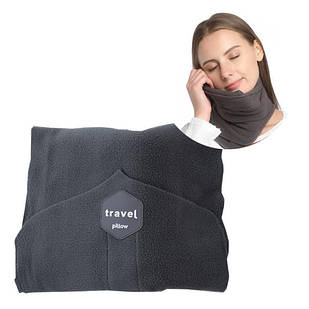 Дорожня подушка шарф для подорожей Travel Pillow