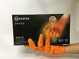 Рукавички нітрилові супер міцні GOGRIP L (25 пар/уп) помаранчеві